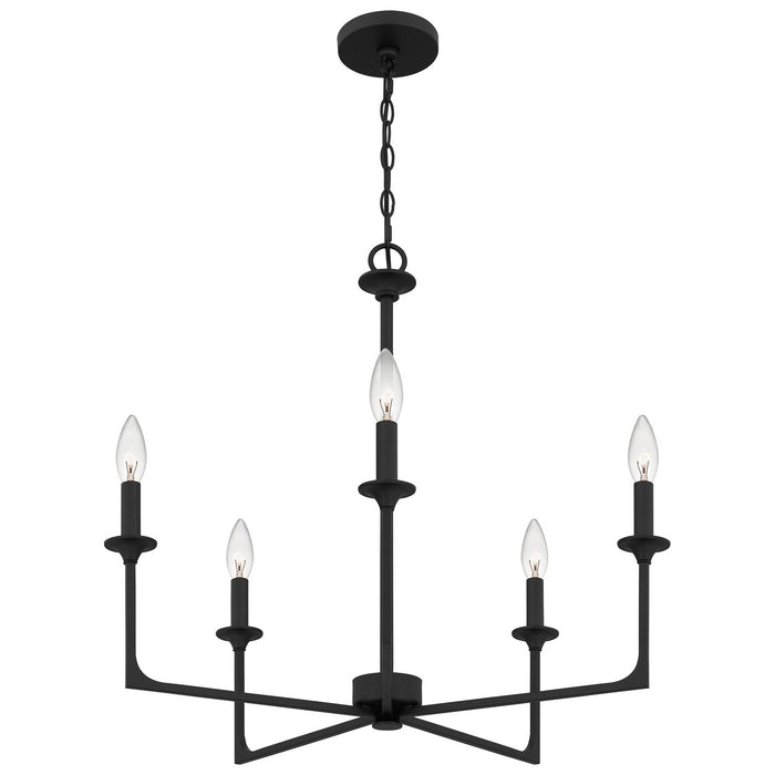 Quoizel - PRC5026MBK - Five Light Chandelier - Prescott - Matte Black