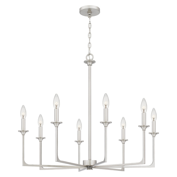 Quoizel - PRC5032BN - Eight Light Chandelier - Prescott - Brushed Nickel