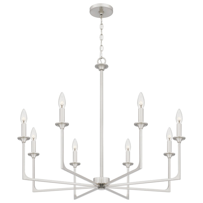 Quoizel - PRC5032BN - Eight Light Chandelier - Prescott - Brushed Nickel