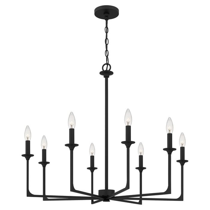 Quoizel - PRC5032MBK - Eight Light Chandelier - Prescott - Matte Black