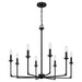 Quoizel - PRC5032MBK - Eight Light Chandelier - Prescott - Matte Black