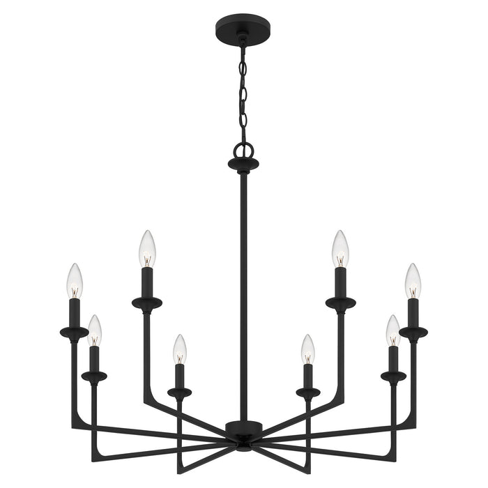 Quoizel - PRC5032MBK - Eight Light Chandelier - Prescott - Matte Black