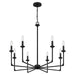 Quoizel - PRC5032MBK - Eight Light Chandelier - Prescott - Matte Black