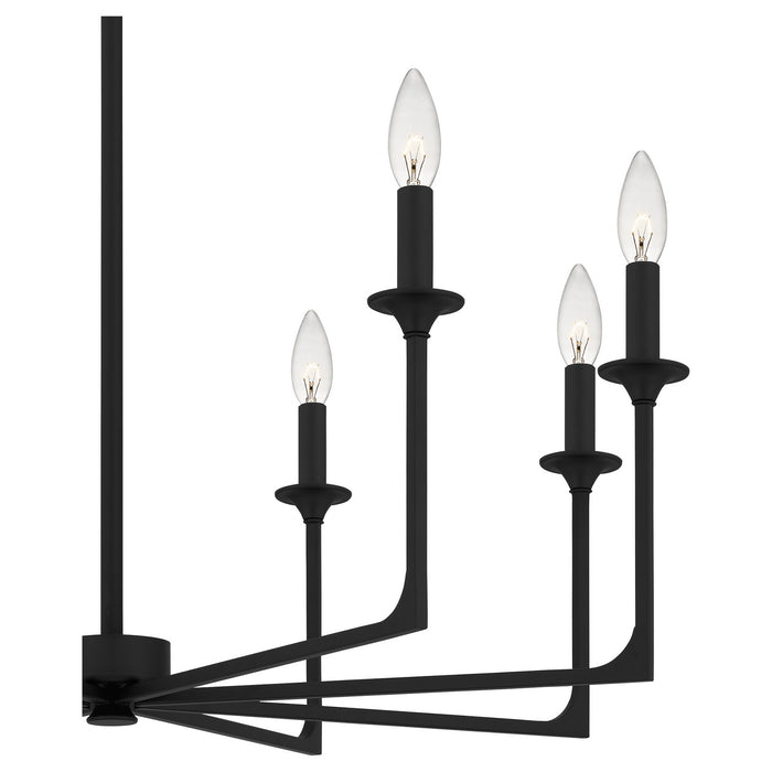 Quoizel - PRC5032MBK - Eight Light Chandelier - Prescott - Matte Black