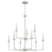 Quoizel - PRC5232BN - Nine Light Chandelier - Prescott - Brushed Nickel