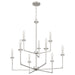 Quoizel - PRC5232BN - Nine Light Chandelier - Prescott - Brushed Nickel