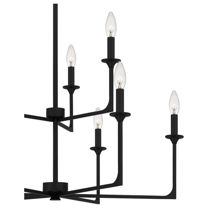 Quoizel - PRC5232MBK - Nine Light Chandelier - Prescott - Matte Black