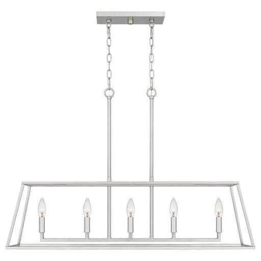 Quoizel - PRC536BN - Five Light Island Chandelier - Prescott - Brushed Nickel