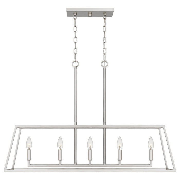 Quoizel - PRC536BN - Five Light Island Chandelier - Prescott - Brushed Nickel