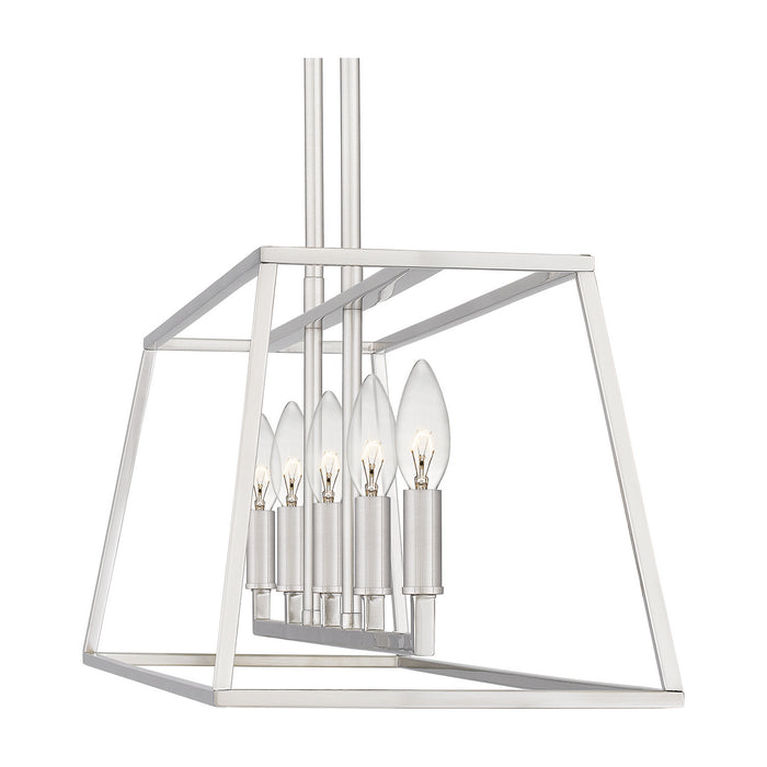 Quoizel - PRC536BN - Five Light Island Chandelier - Prescott - Brushed Nickel