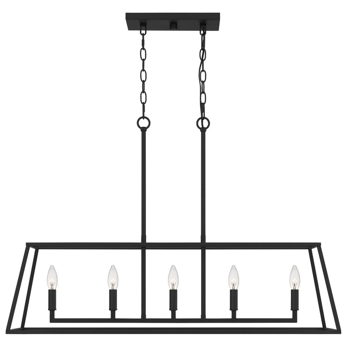 Quoizel - PRC536MBK - Five Light Island Chandelier - Prescott - Matte Black