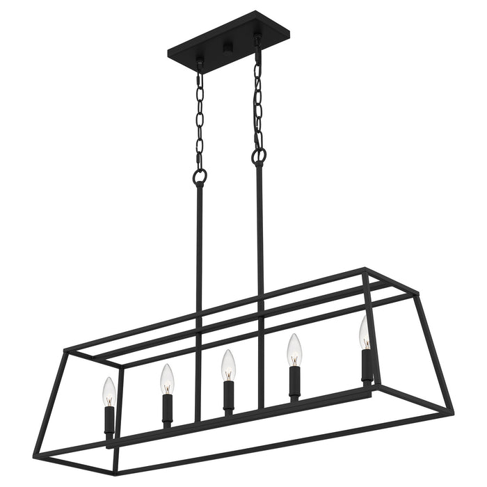 Quoizel - PRC536MBK - Five Light Island Chandelier - Prescott - Matte Black