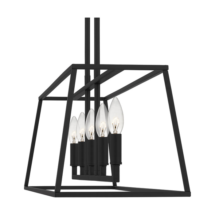 Quoizel - PRC536MBK - Five Light Island Chandelier - Prescott - Matte Black