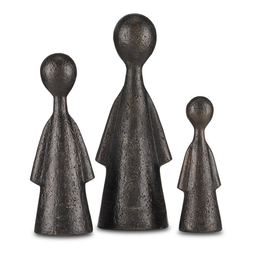 Currey and Company - 1200-0644 - Figure Set of 3 - Ganav - Bronze