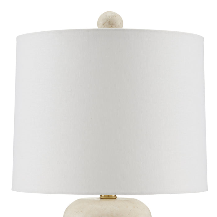 Currey and Company - 6000-0836 - One Light Table Lamp - Girault - Beige/Antique Brass