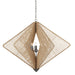 Currey and Company - 9000-0965 - Three Light Chandelier - Hiroshi Koshitaka - Natural Rope/Hiroshi Gray