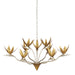 Currey and Company - 9000-0973 - Nine Light Chandelier - Paradiso - Contemporary Silver Leaf/Contemporary Gold Leaf/ Contemporary Gold