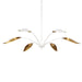 Currey and Company - 9000-0974 - Six Light Chandelier - Yuriko - Gesso White/Contemporary Gold Leaf