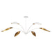 Currey and Company - 9000-0974 - Six Light Chandelier - Yuriko - Gesso White/Contemporary Gold Leaf