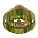 Currey and Company - 9000-0984 - Three Light Semi-Flush Mount - Vintner - Contemporary Gold Leaf/Green