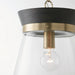 Capital Lighting - 347311KR - One Light Pendant - Finn - Black Stain and Matte Brass