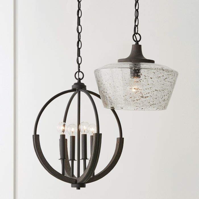 Capital Lighting - 347611CK - One Light Pendant - Clive - Carbon Grey and Black Iron