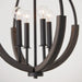 Capital Lighting - 347642CK - Four Light Pendant - Clive - Carbon Grey and Black Iron