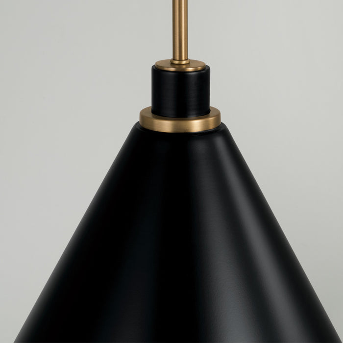 Capital Lighting - 350112AB - One Light Pendant - Bradley - Aged Brass and Black