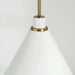 Capital Lighting - 350112AW - One Light Pendant - Bradley - Aged Brass and White