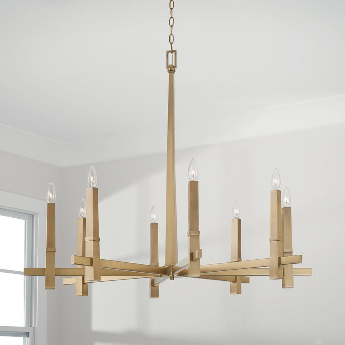 Capital Lighting - 449681AD - Eight Light Chandelier - Blake - Aged Brass