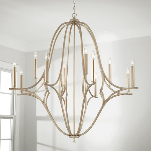 Capital Lighting - 450001BS - 12 Light Chandelier - Claire - Brushed Champagne