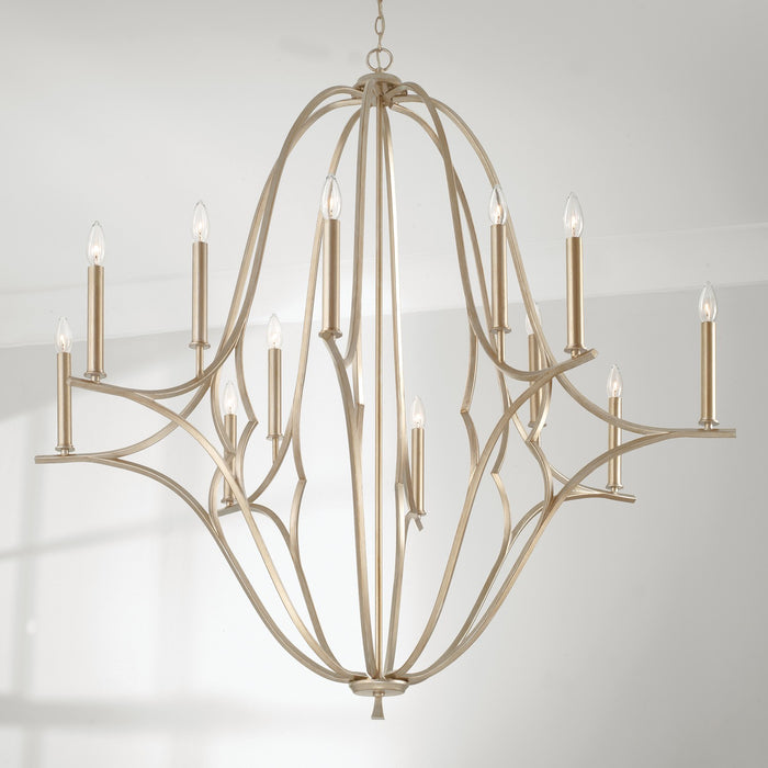 Capital Lighting - 450001BS - 12 Light Chandelier - Claire - Brushed Champagne