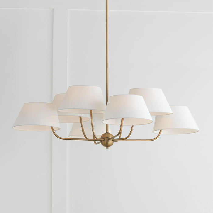 Capital Lighting - 450481AD - Eight Light Chandelier - Welsley - Aged Brass