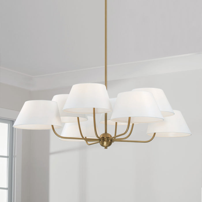 Capital Lighting - 450481AD - Eight Light Chandelier - Welsley - Aged Brass