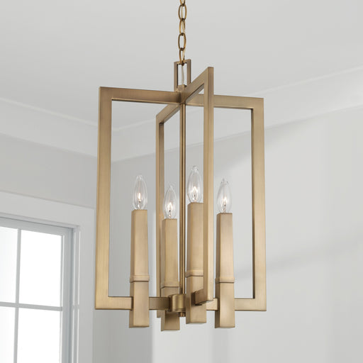 Capital Lighting - 549641AD - Four Light Foyer Pendant - Blake - Aged Brass