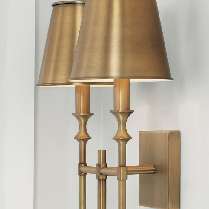 Capital Lighting - 649721AD-708 - Two Light Wall Sconce - Whitney - Aged Brass