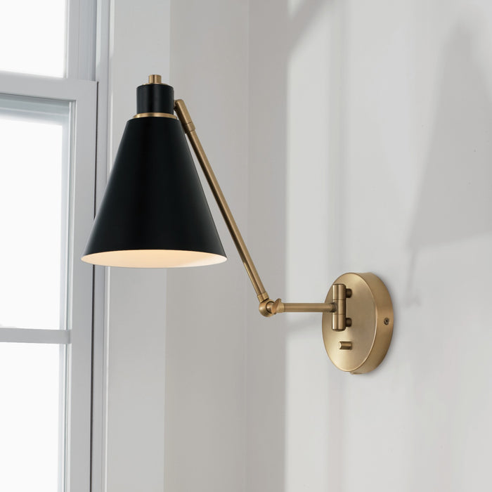 Capital Lighting - 650111AB - One Light Wall Sconce - Bradley - Aged Brass and Black