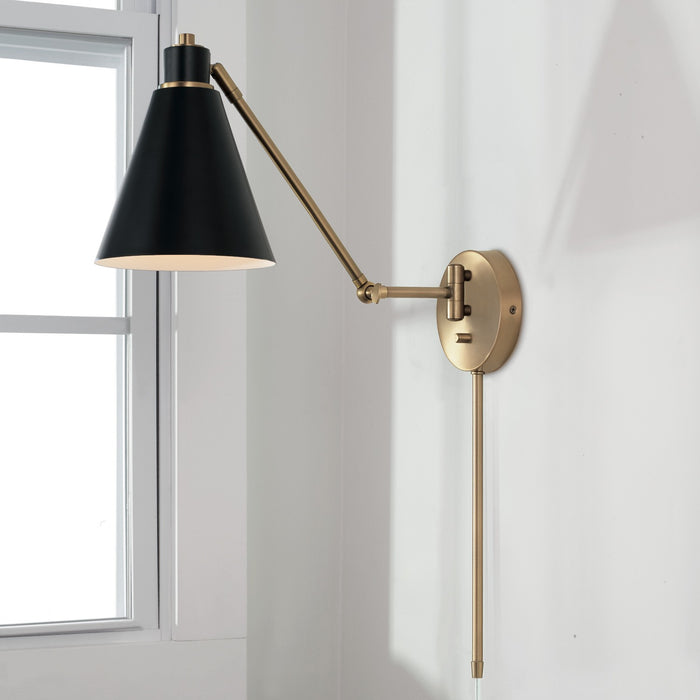 Capital Lighting - 650111AB - One Light Wall Sconce - Bradley - Aged Brass and Black