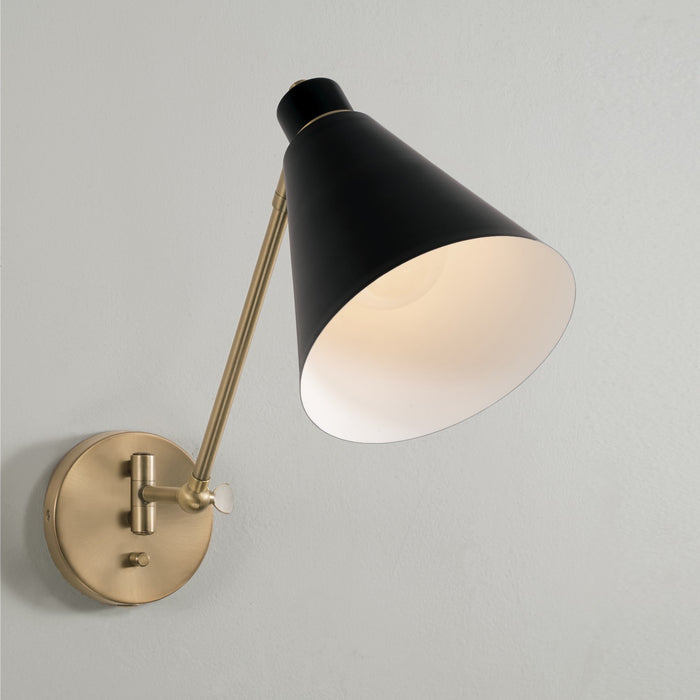 Capital Lighting - 650111AB - One Light Wall Sconce - Bradley - Aged Brass and Black