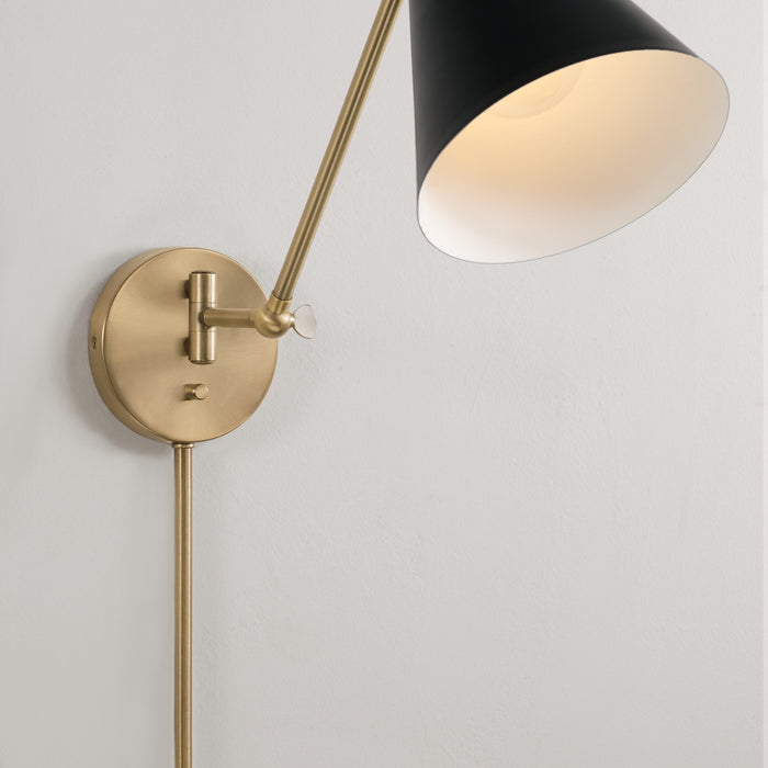 Capital Lighting - 650111AB - One Light Wall Sconce - Bradley - Aged Brass and Black