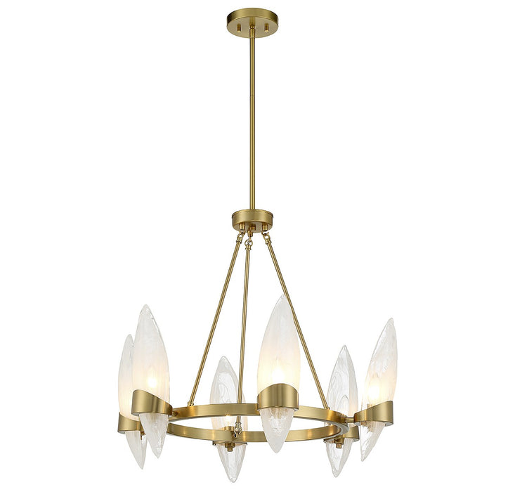 Savoy House - 1-5500-6-322 - Six Light Chandelier - Nouvel - Warm Brass