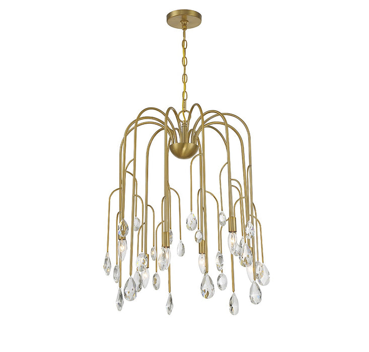 Savoy House - 1-6686-6-127 - Six Light Chandelier - Anholt - Noble Brass