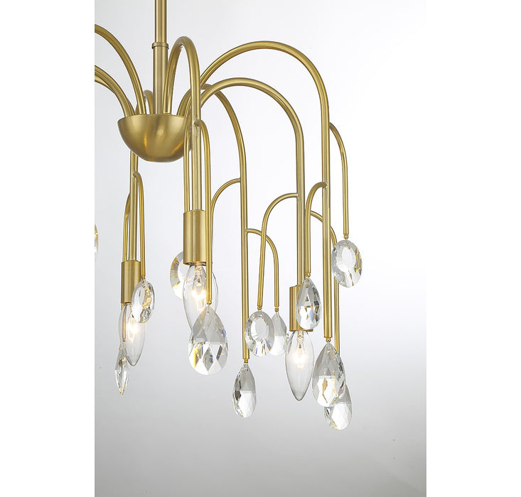 Savoy House - 1-6688-8-127 - Eight Light Chandelier - Anholt - Noble Brass