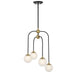 Savoy House - 1-6697-4-143 - Four Light Chandelier - Couplet - Matte Black with Warm Brass