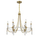 Savoy House - 1-7716-6-195 - Six Light Chandelier - Mayfair - Warm Brass and Chrome