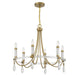 Savoy House - 1-7716-6-195 - Six Light Chandelier - Mayfair - Warm Brass and Chrome