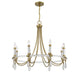 Savoy House - 1-7718-8-195 - Eight Light Chandelier - Mayfair - Warm Brass and Chrome