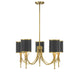 Savoy House - 1-9945-5-143 - Five Light Chandelier - Quincy - Matte Black with Warm Brass