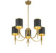 Savoy House - 1-9945-5-143 - Five Light Chandelier - Quincy - Matte Black with Warm Brass