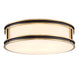 Savoy House - 6-1822-4-143 - Four Light Flush Mount - Alberti - Matte Black with Warm Brass